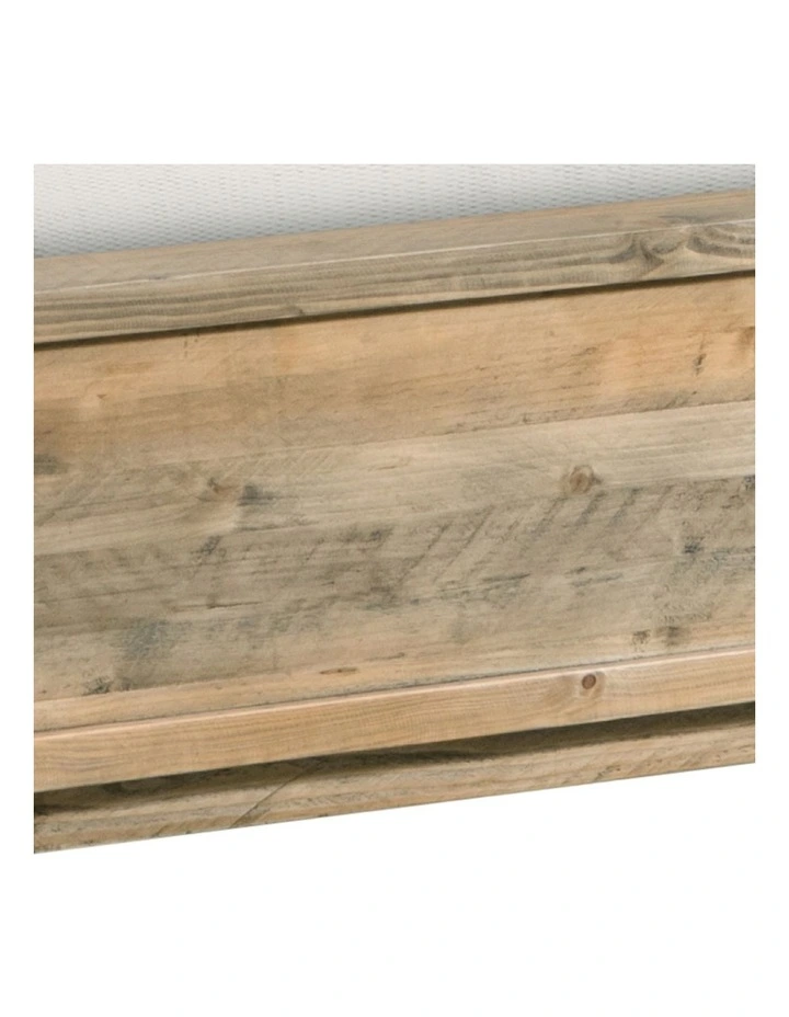 Solid Wood King Bed Frame in Light Brown image 5