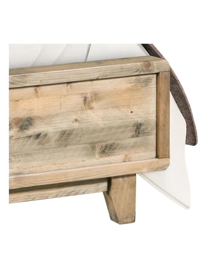 Solid Wood Queen Bed Frame in Light Brown image 6