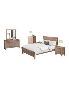 Solid Queen Bedroom Suite Set in Oak