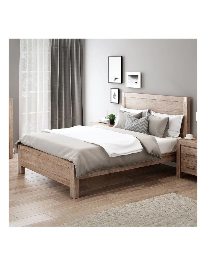 Solid Acacia Single Bed Frame in Oak image 2