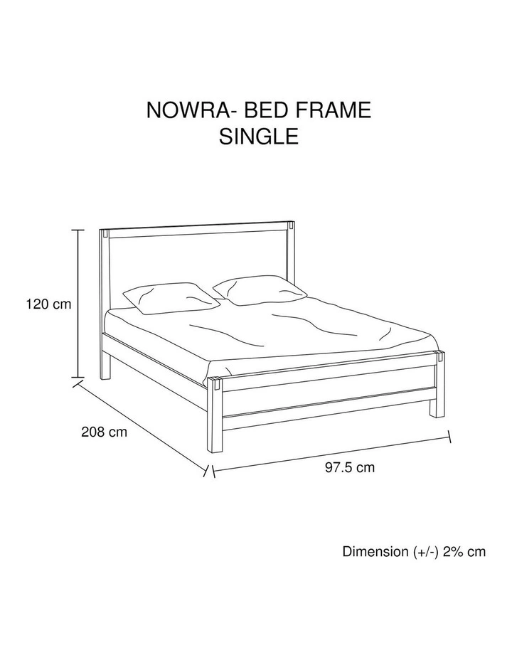 Solid Acacia Single Bed Frame in Oak image 7