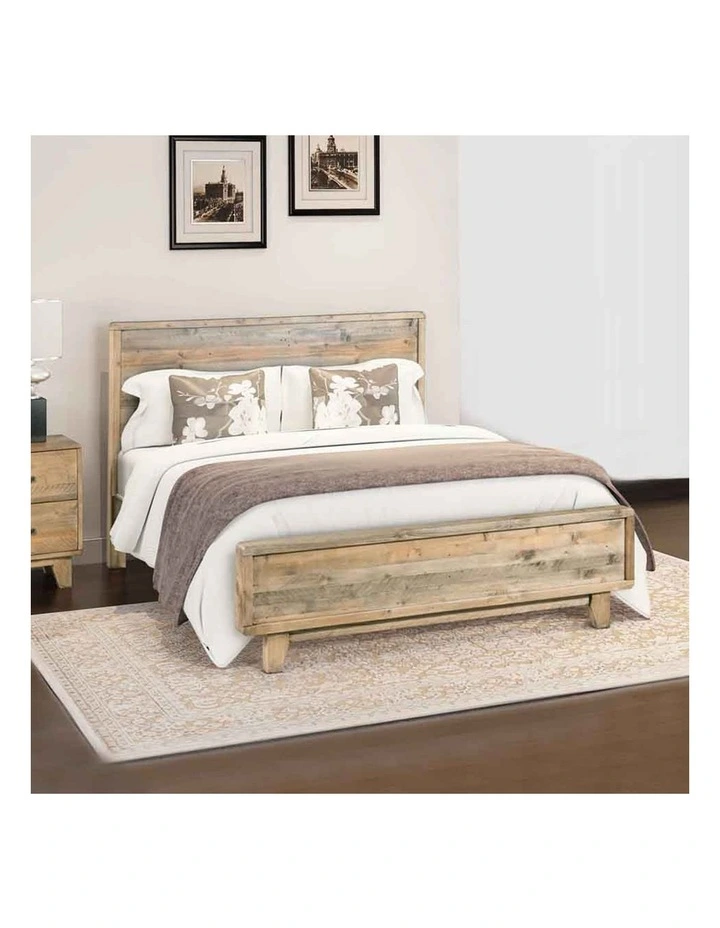 Solid Double Bedroom Suite 5 Pieces in Light Brown image 3