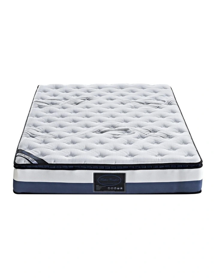 Latex Pillow Top King Medium Firm Mattress in White image 1
