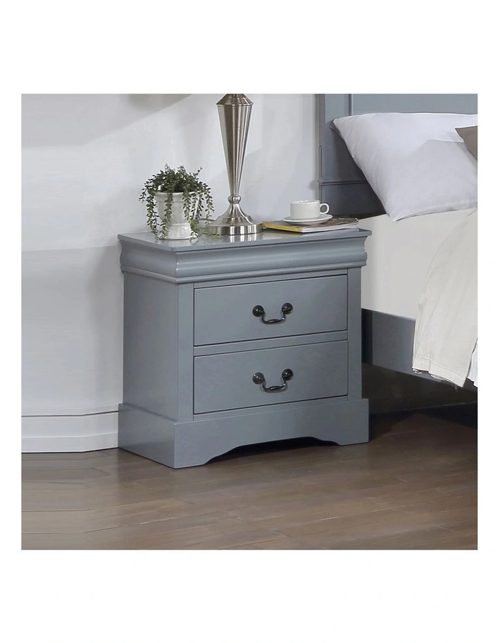 Solid MDF Queen Bedroom Suite 5 Pieces in Grey image 5