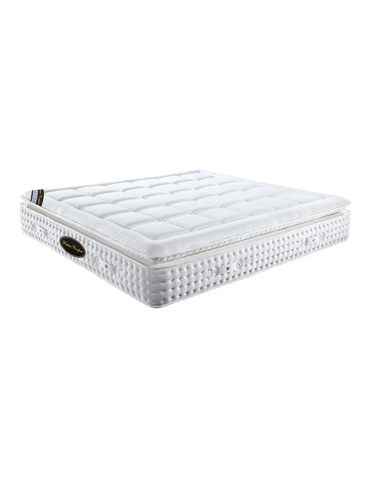 Individual Pocket Spring Cotton Fabric Foam King Mattress in White image 1
