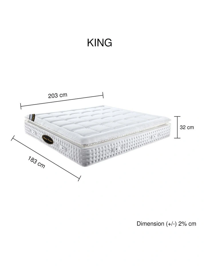 Individual Pocket Spring Cotton Fabric Foam King Mattress in White image 7