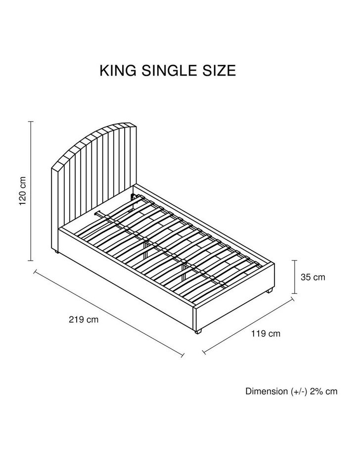 Velvet Fabic King Single Size Bed Frame in Pink image 7