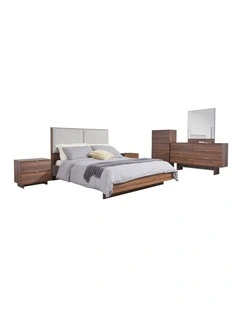 Queen Bedroom Suite 5 Pieces in Fabric