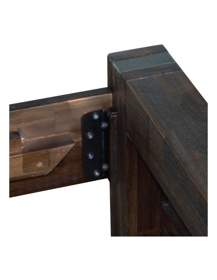 Queen Solid Acacia Bed Frame in Chocolate image 4