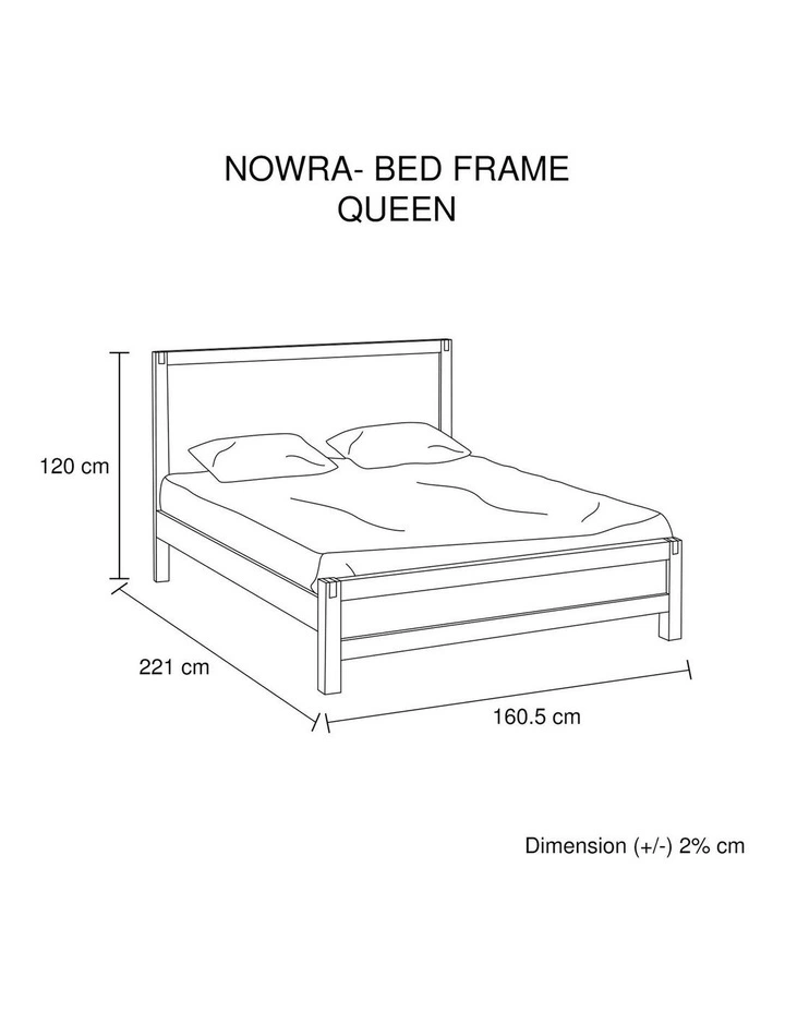 Queen Solid Acacia Bed Frame in Chocolate image 7