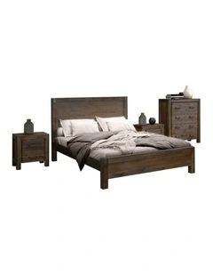 Solid Double Bedroom Suite in Chocolate