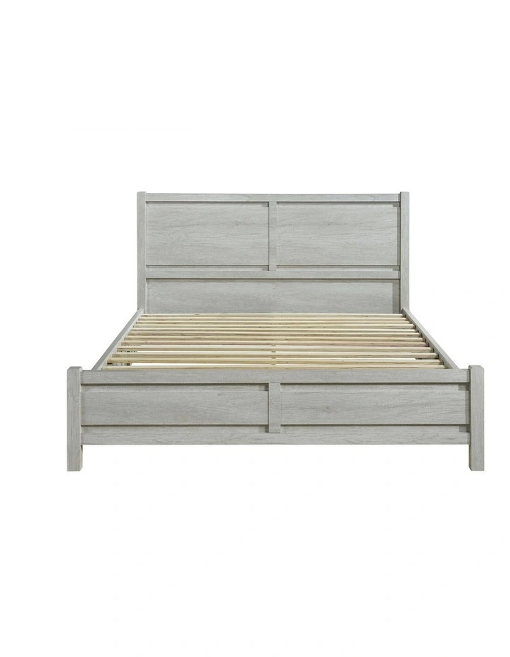 Mdf Queen Bed Frame in White Ash Colour image 1