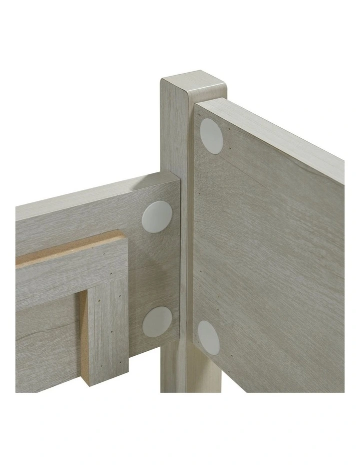 Mdf Queen Bed Frame in White Ash Colour image 5