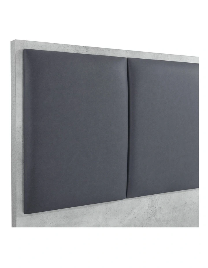 Fabric Upholstery King Bed Frame in Cement Colour image 4
