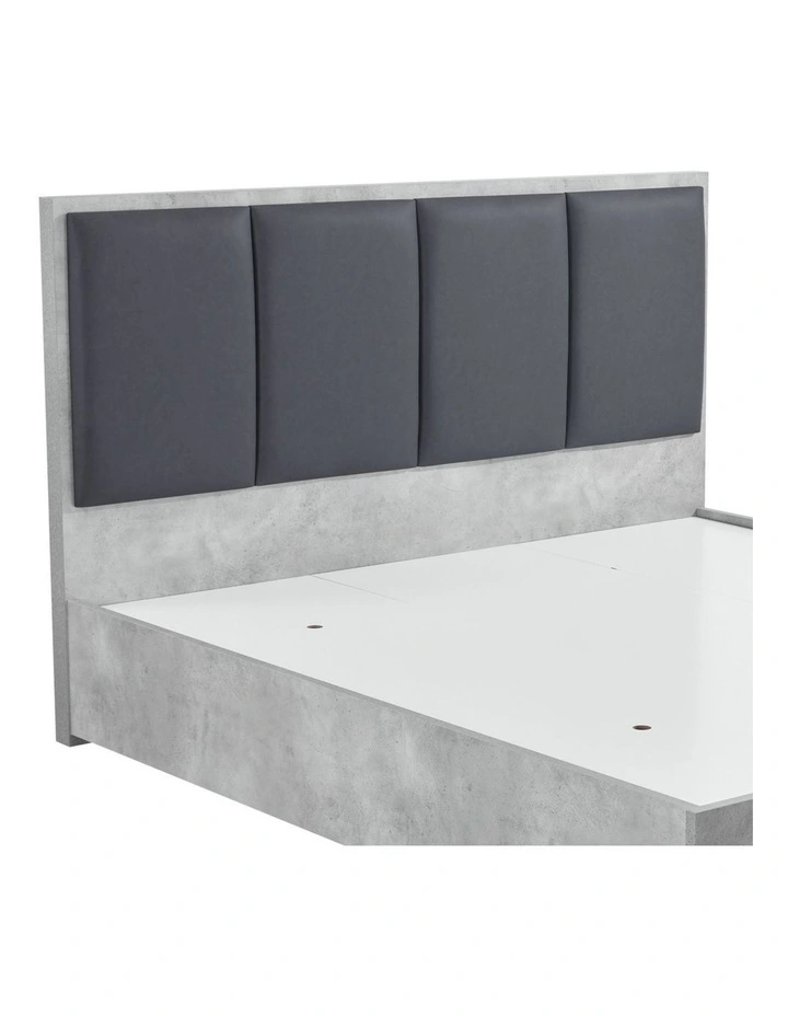 Fabric Upholstery King Bed Frame in Cement Colour image 5