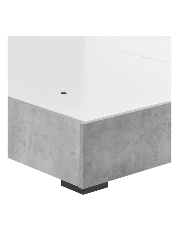 Fabric Upholstery King Bed Frame in Cement Colour image 6