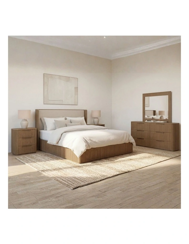 King size Bedroom Suite 4 Pieces in Light Grey image 2