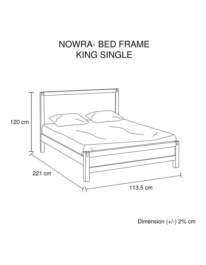 King Single Solid Acacia Bed Frame in oak image 7
