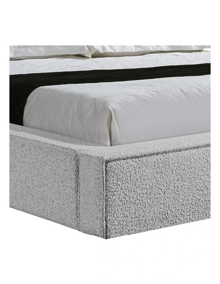 Fabric Kd Slat King Bed Frame in White image 6