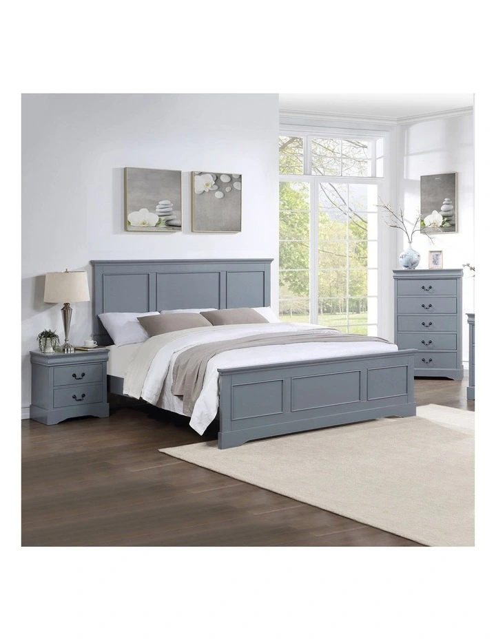 Solid Mdf Queen Bedroom Suite in Grey image 2