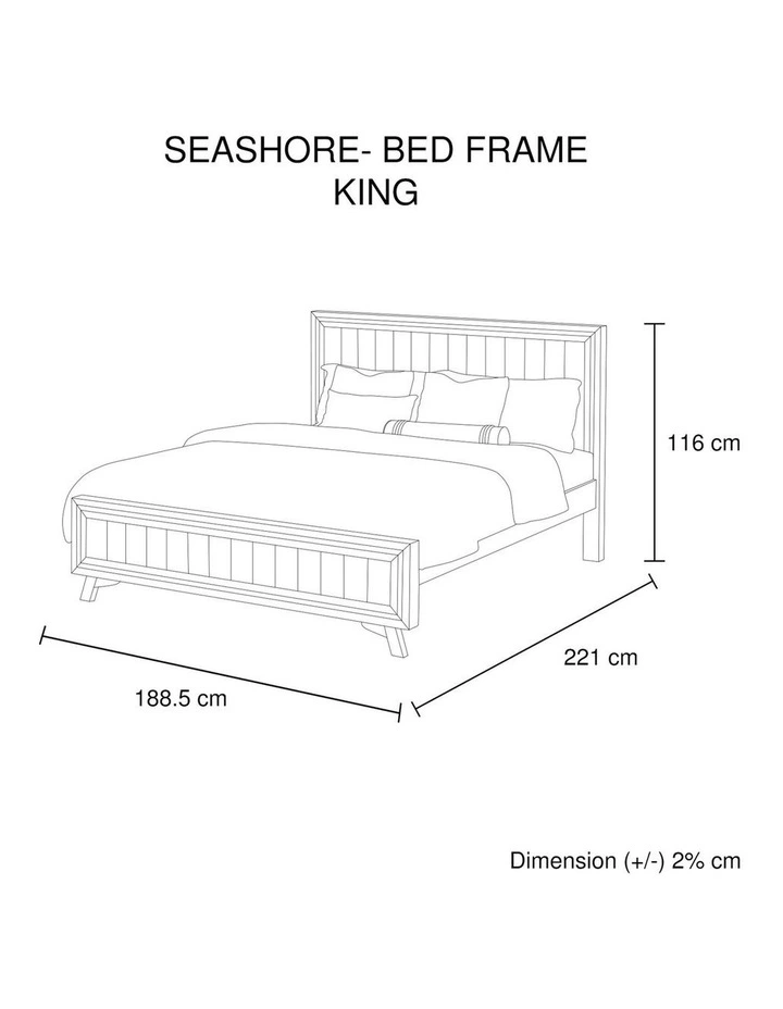 Acacia King Size Bed Frame in Silver Brush image 7