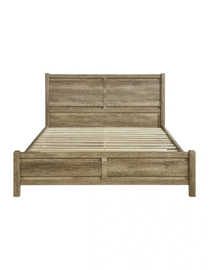 Queen Bed Frame MDF in Oak Colour image 1