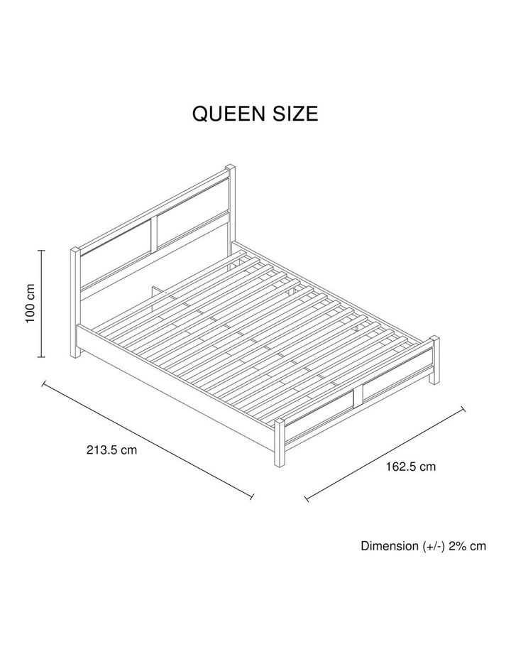 Queen Bed Frame MDF in Oak Colour image 7