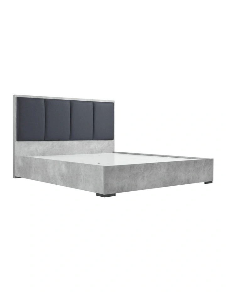 MDF Queen Bedroom Suite in Black and Cement Colour image 4