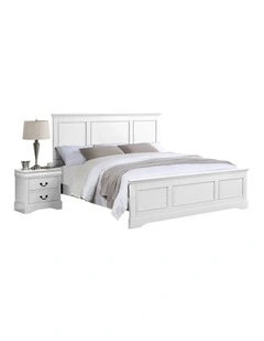 Solid MDF Queen Bedroom Suite of 4 Piece in White