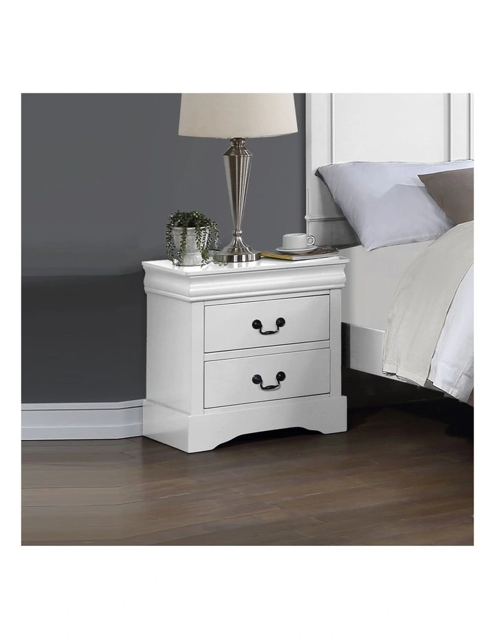 Solid MDF Queen Bedroom Suite of 4 Piece in White image 5