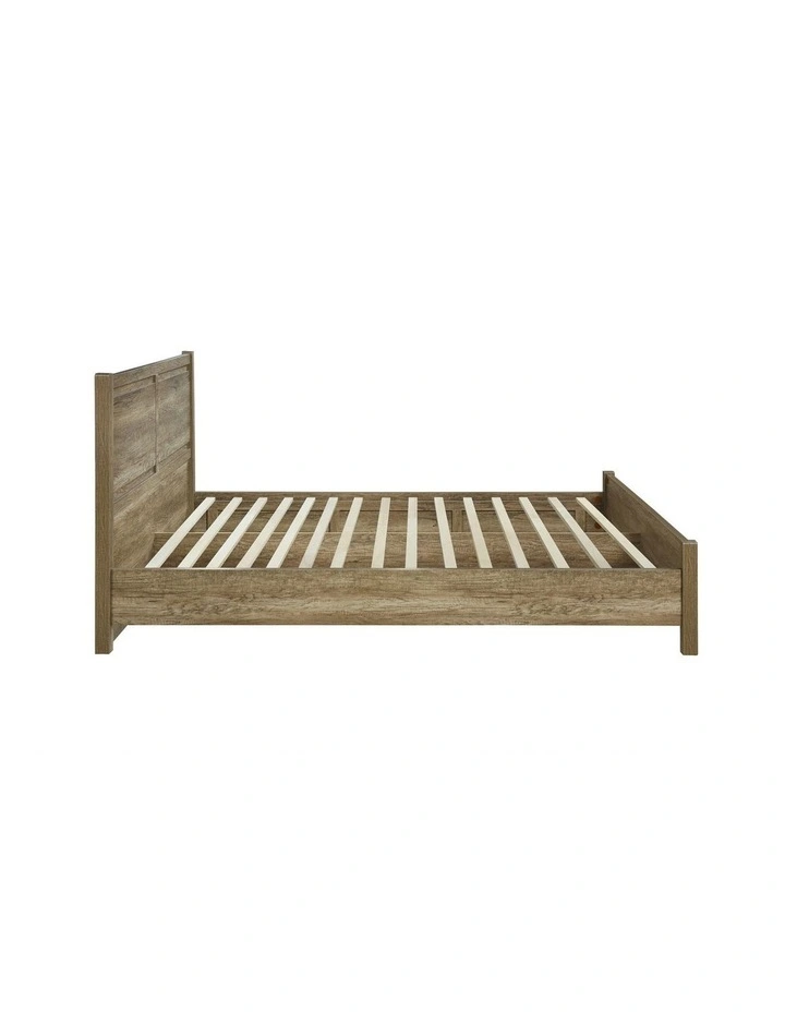 MDF Double Bed Frame in Oak Colour image 3