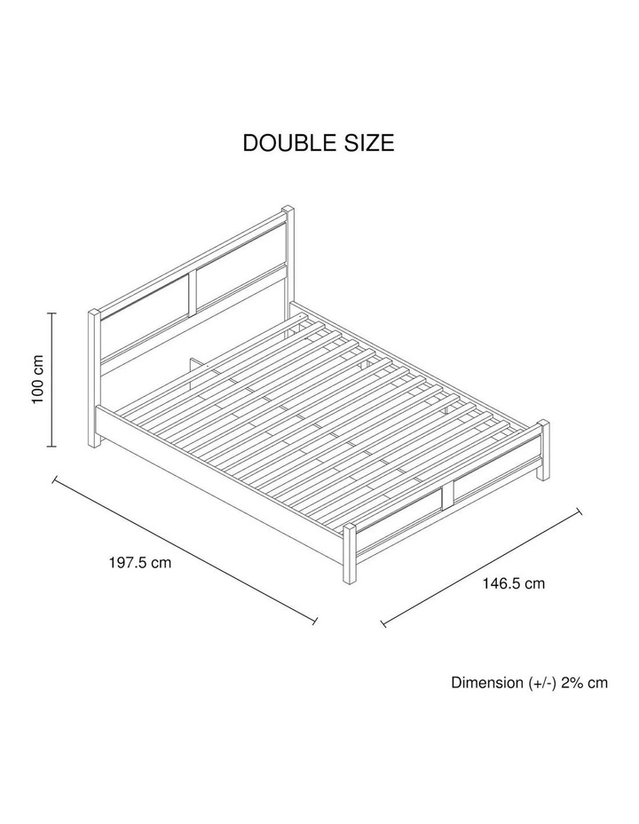 MDF Double Bed Frame in Oak Colour image 7