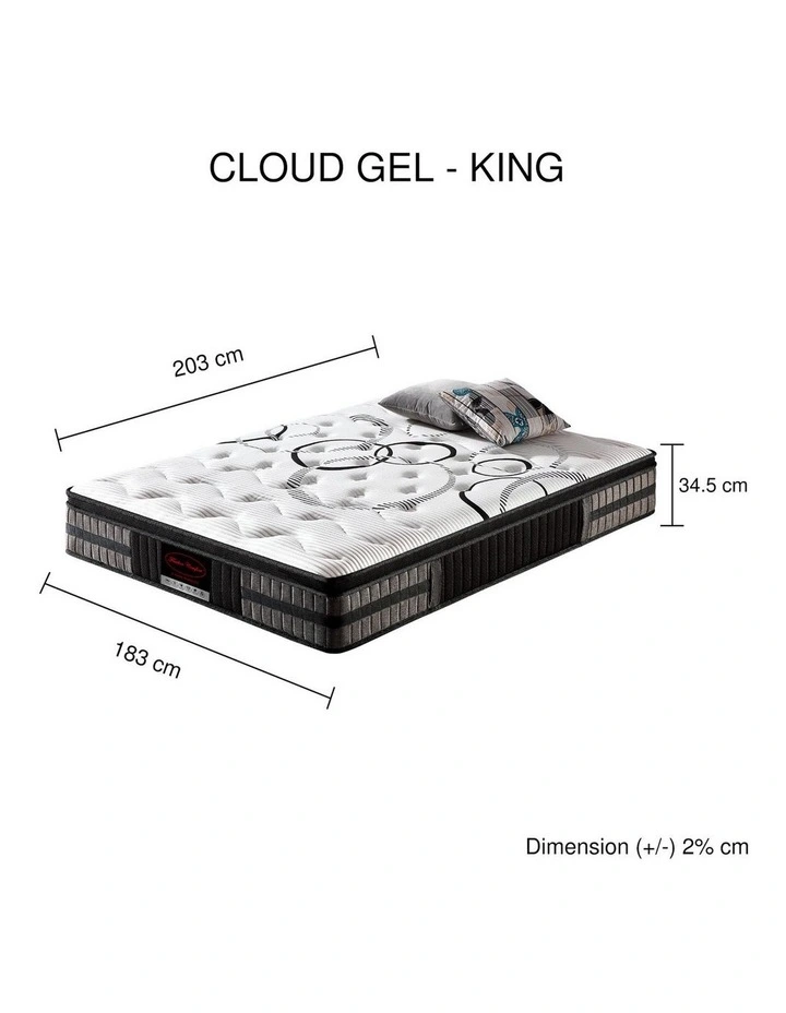 Medium Firm Gel Memory Foam King Mattress in White image 7