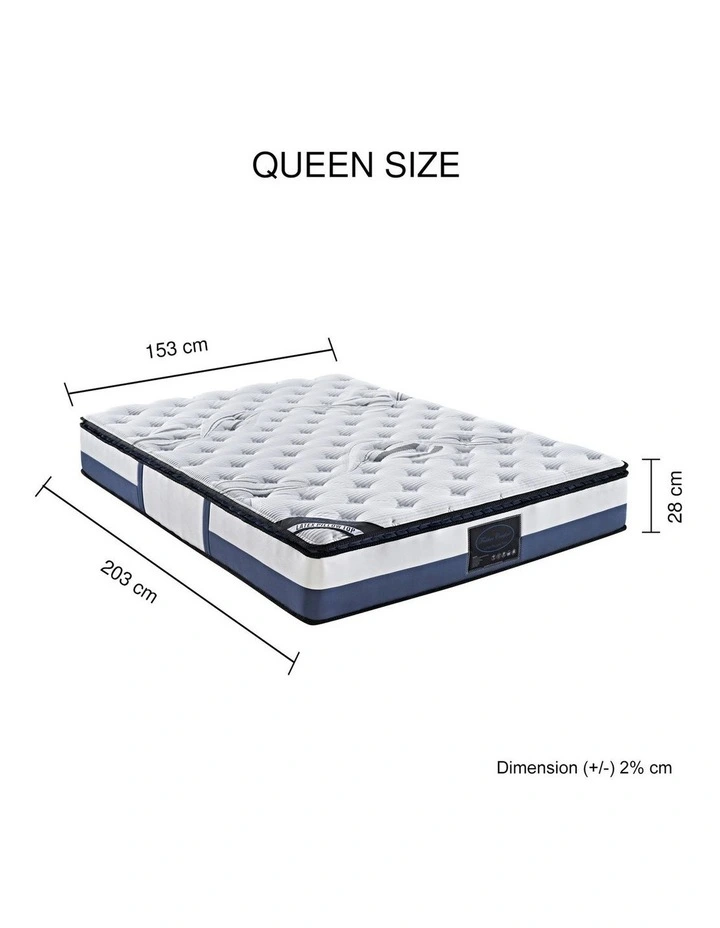 Pillow Top Medium Firm Latex Queen Mattress in Grey image 7