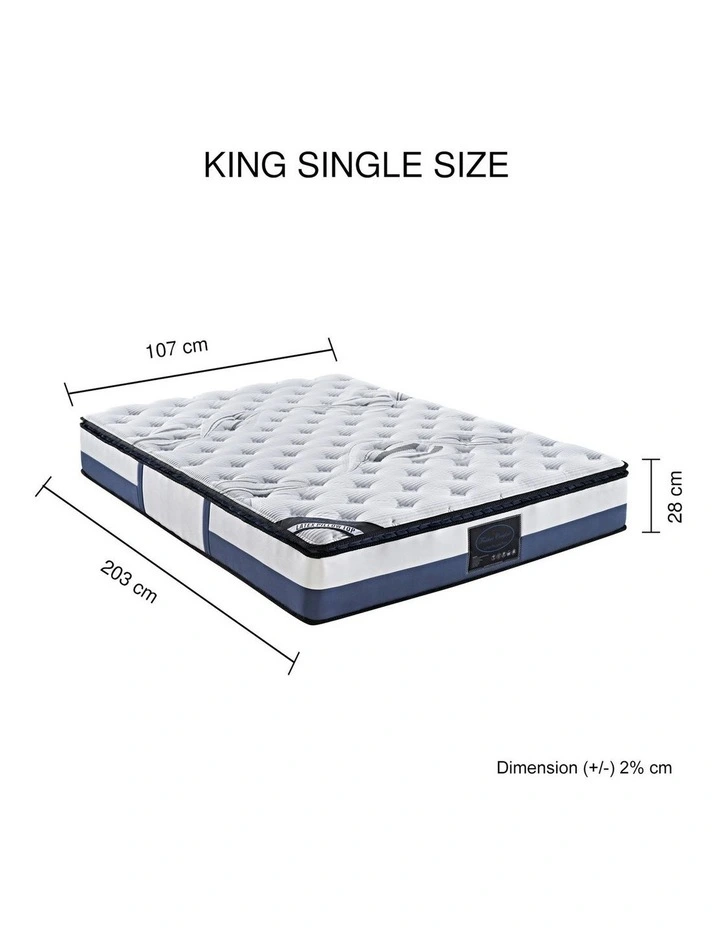 Pillow Top Medium Firm Latex King Single Mattress in Grey image 7