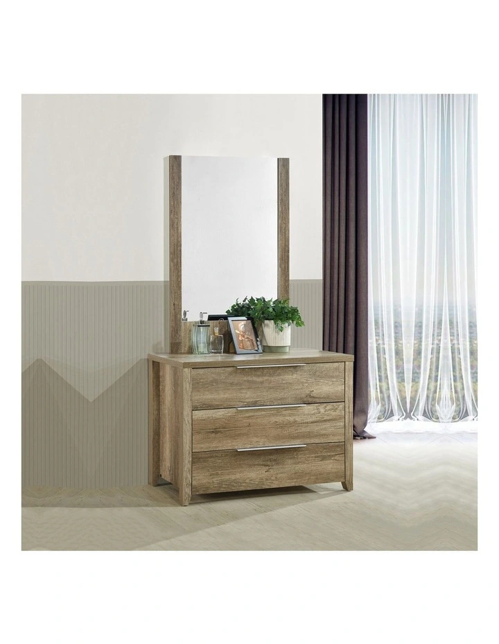 MDF Structure Bedroom Suite of 5 Piece in Double Oak image 6
