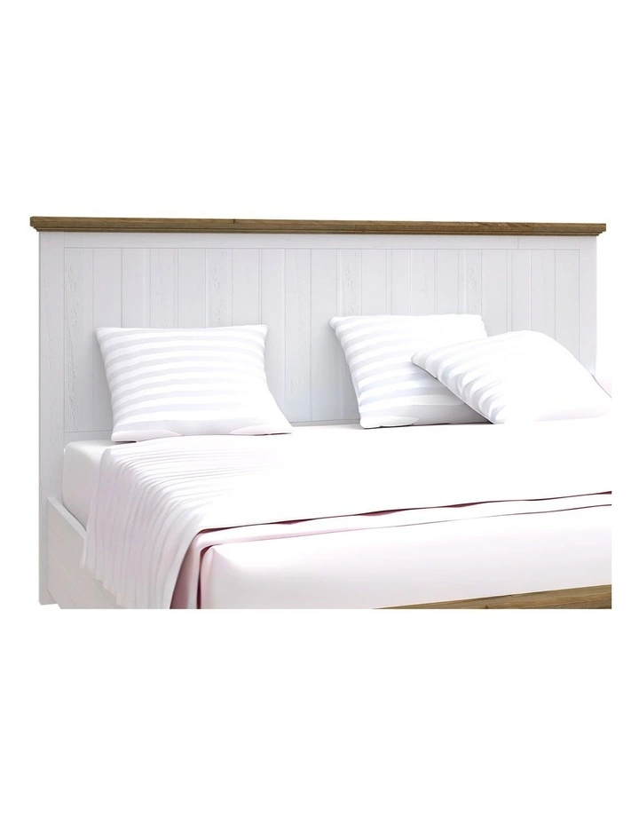 Sturdy Construction Storage Drawers King Bed Frame Miami in White image 3