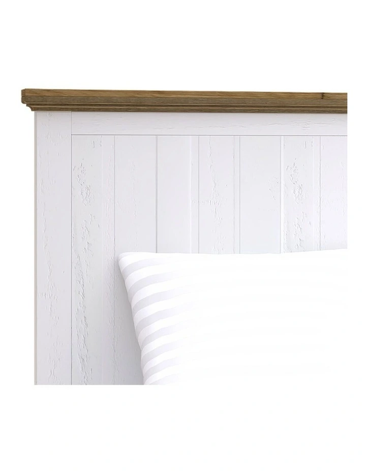 Sturdy Construction Storage Drawers King Bed Frame Miami in White image 4