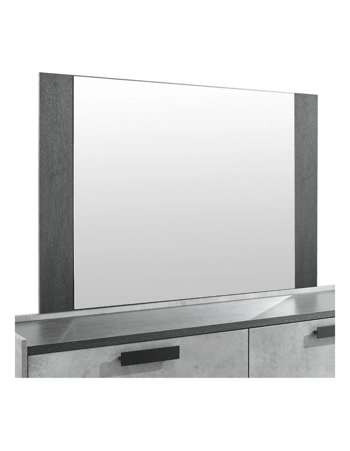 MDF Queen Bedroom Suite 0f 4 Piece in Black and Cement Colour image 7