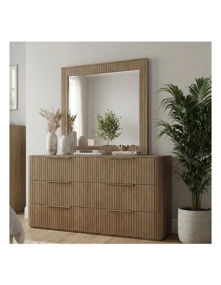 Dresser and TallboyQueen size Bedroom Suite of 5 Piece In Black Colour image 6