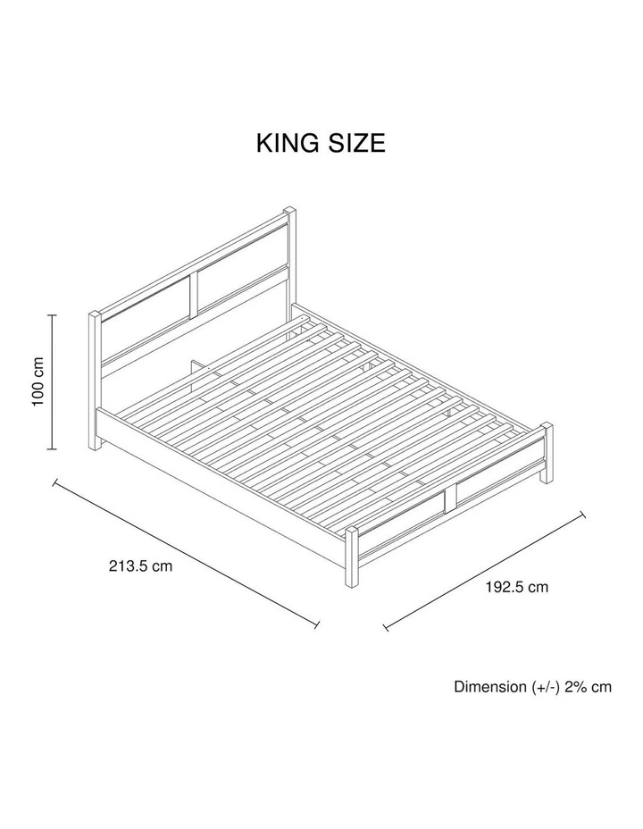 MDF King Bed Frame in Oak Colour image 7