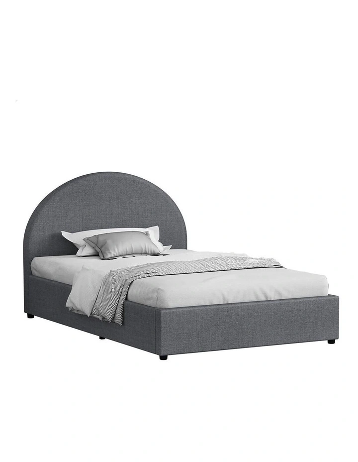 Bed Frame King Single Gas Lift Base With Storage Grey Fabric HOWELL image 1