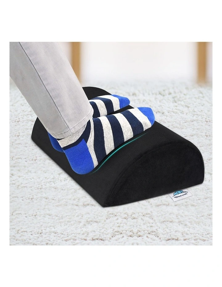 Foot Rest Stool Foot Pad Pillow Office Black image 2