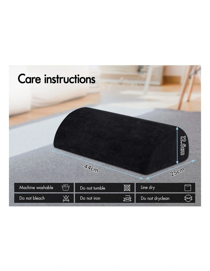 Foot Rest Stool Foot Pad Pillow Office Black image 3