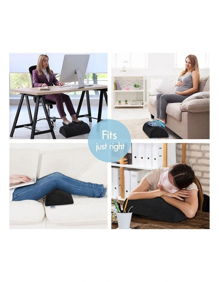 Foot Rest Stool Foot Pad Pillow Office Black image 5