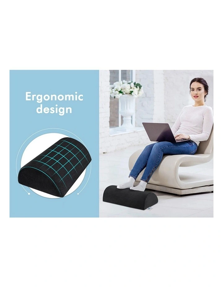 Foot Rest Stool Foot Pad Pillow Office Black image 7