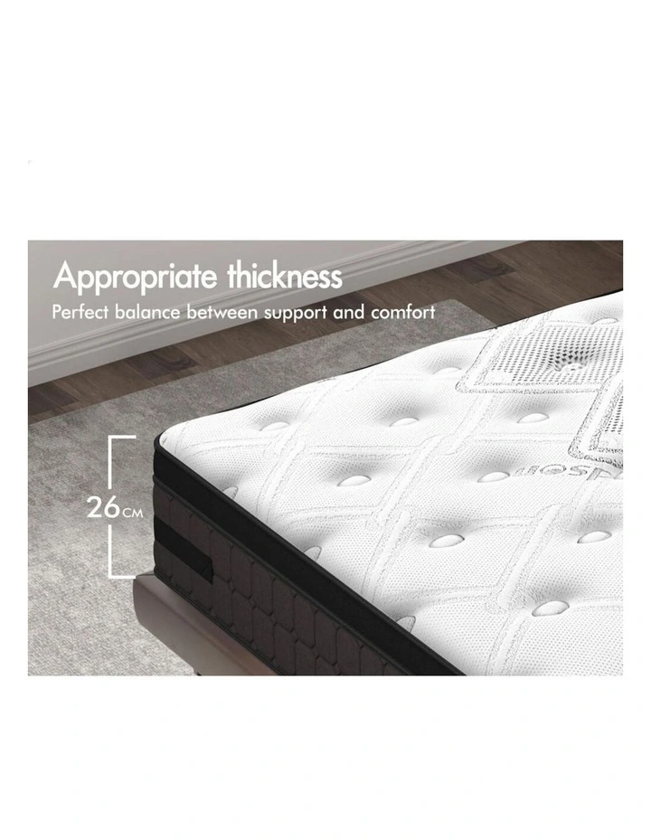 Mattress Single 26cm Bed Bonnell Spring Double-Sided Euro Top Firm image 5