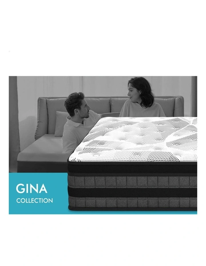 Mattress King Single Euro Top 22CM Bonnell Spring Medium Firm Bed image 5