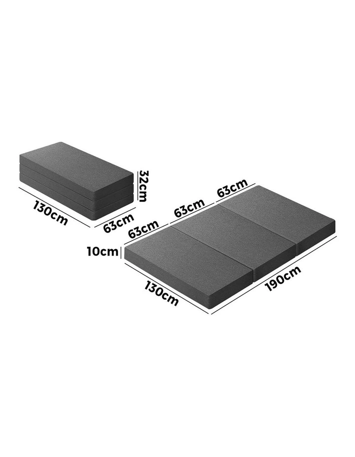 Bedra Bedding Bedra Foldable Mattress Trifold Portable Folding Sofa Bed Camping Mat Double image 3