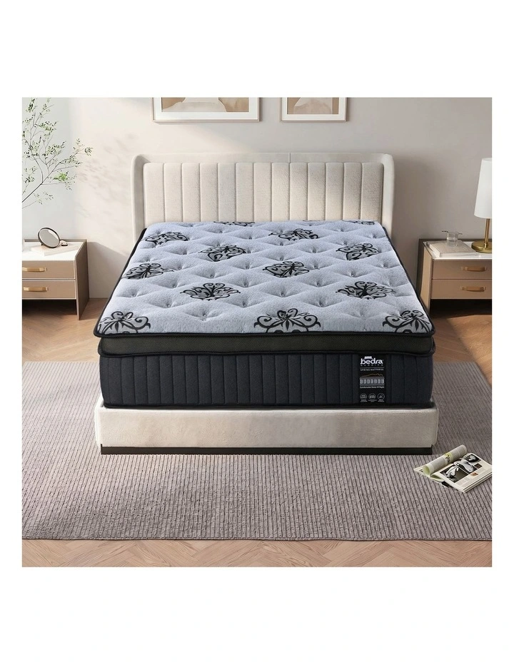 Bedra King Single Mattress Bamboo Pocket Spring Euro Top Medium Firm 32cm image 4